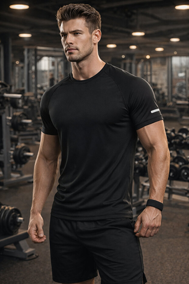 Athletic Technical Sports T-Shirt with Quick Drying Feature