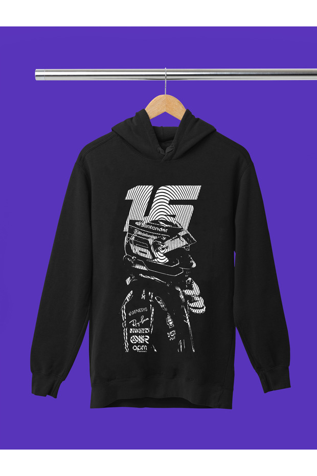 Charles Leclerc Printed 3-Yarn Quality Soft Texture Hooded F1 Children's Sweatshirt