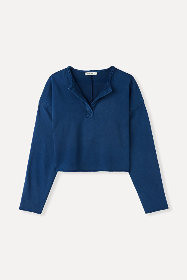 V YAKA CROP SWEATSHIRT - 4