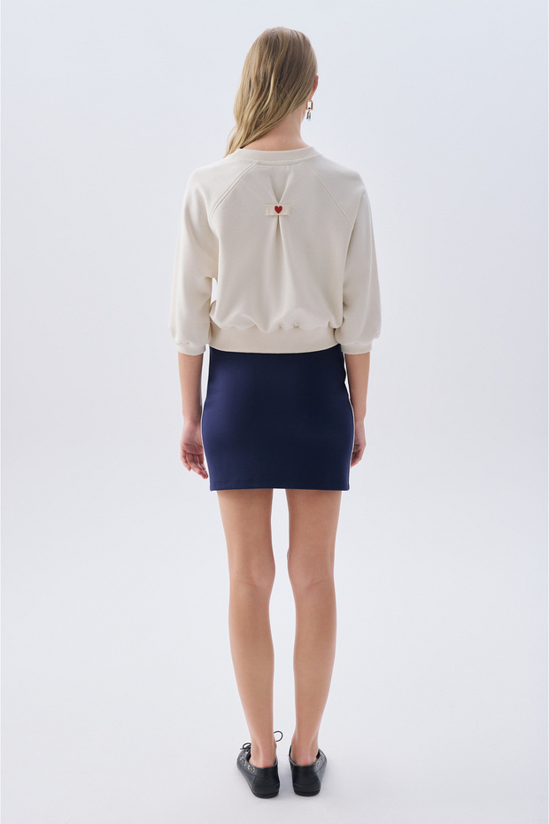 OVERSIZE BİSİKLET YAKA SWEATSHIRT - 2