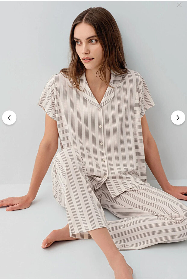 Women'S, Shirt Model, (with Socks as a Gift), Pajama Set
