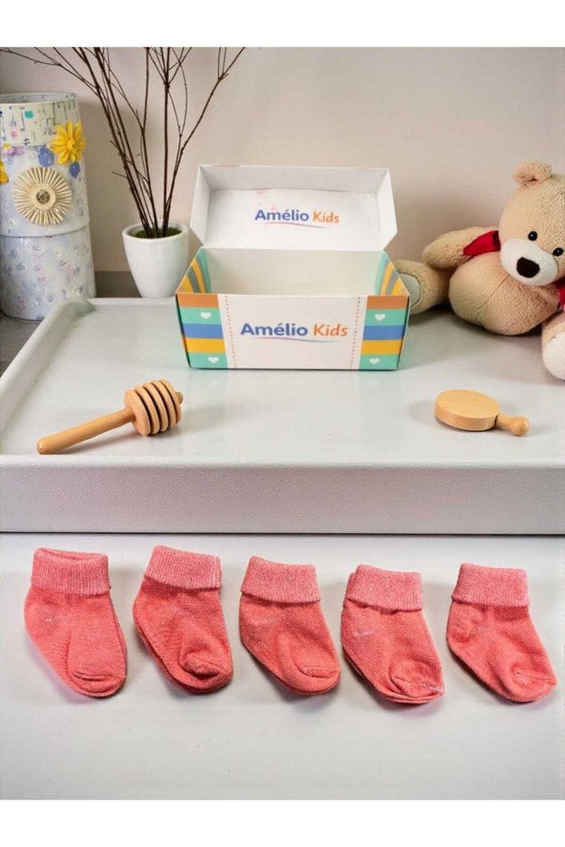 Organic Cotton Unisex 5-Piece Boxed Premium Newborn Baby & Children's Socks