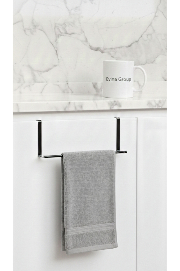 Portable Plug-In Kitchen Towel Holder - Metal Over-The-Cabinet Towel Rack
