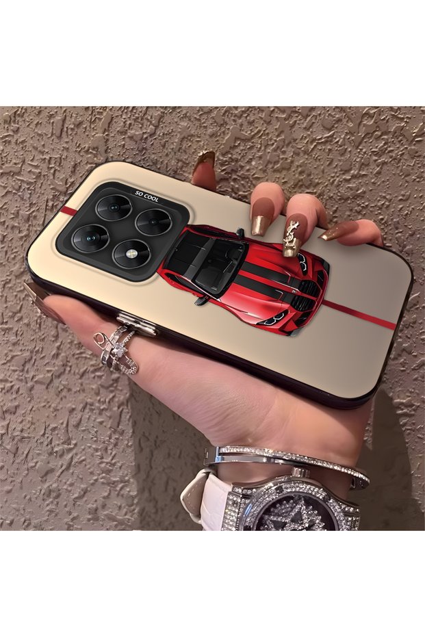 Poco X7 5g Compatible Silicone Edge Hard Back Anti-Fall Phone Case Bmw Patterned