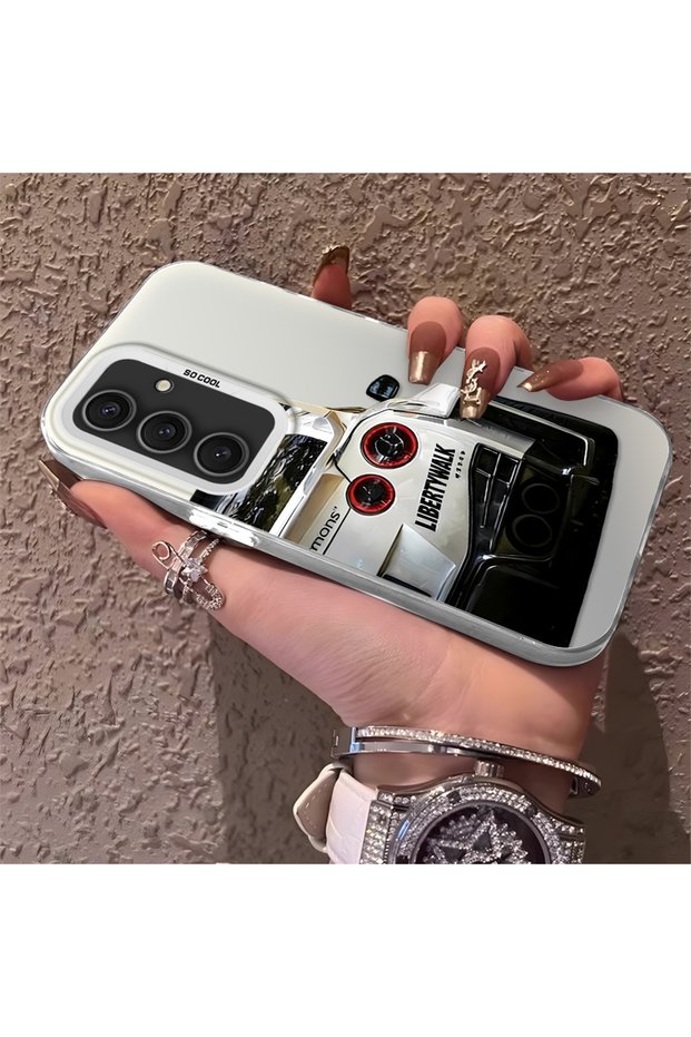 Samsung Galaxy S24 Plus Compatible Silicone Edge Hard Back Anti-Fall Phone Case Bmw Patterned