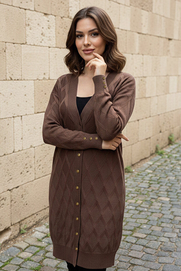 كارديجان منقوش N3290 مينك - 3