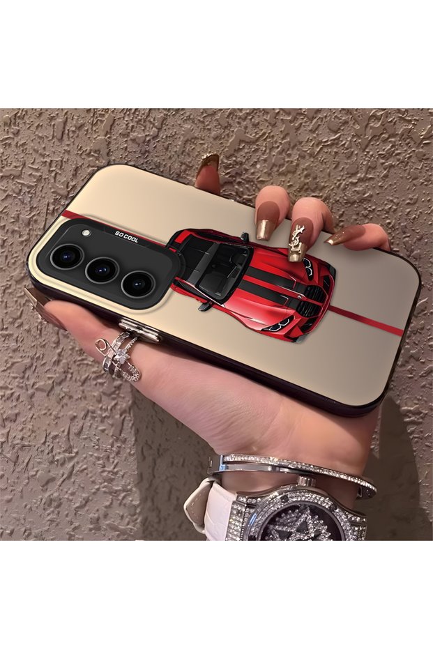 Samsung Galaxy S23 Compatible Silicone Edge Hard Back Anti-Fall Phone Case Bmw Patterned