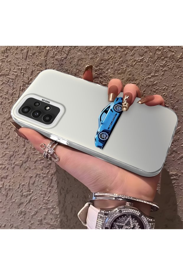 Samsung Galaxy A23 Compatible Silicone Bmw Patterned Edge Hard Back Anti-Fall Phone Case