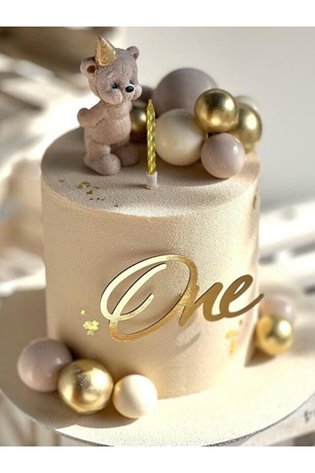 3pcs Gold 3pcs 1st Birthday & Baby Shower Acrylic Cake Topper, PMMA Cake Decoration Plug-in, Baking