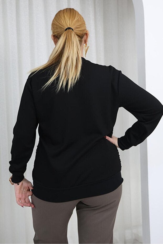 Plus Size Sequin Embroidered Jacket - 7