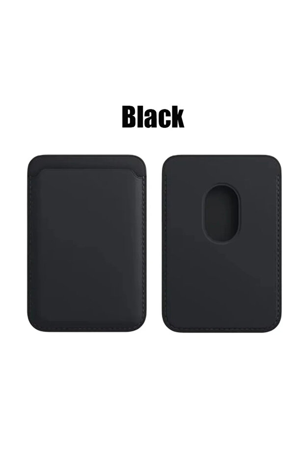 Black Mobile Phone Magnetic Leather Card Bag Universal Multi Color Slot Wallet Case For iPhone 15 16
