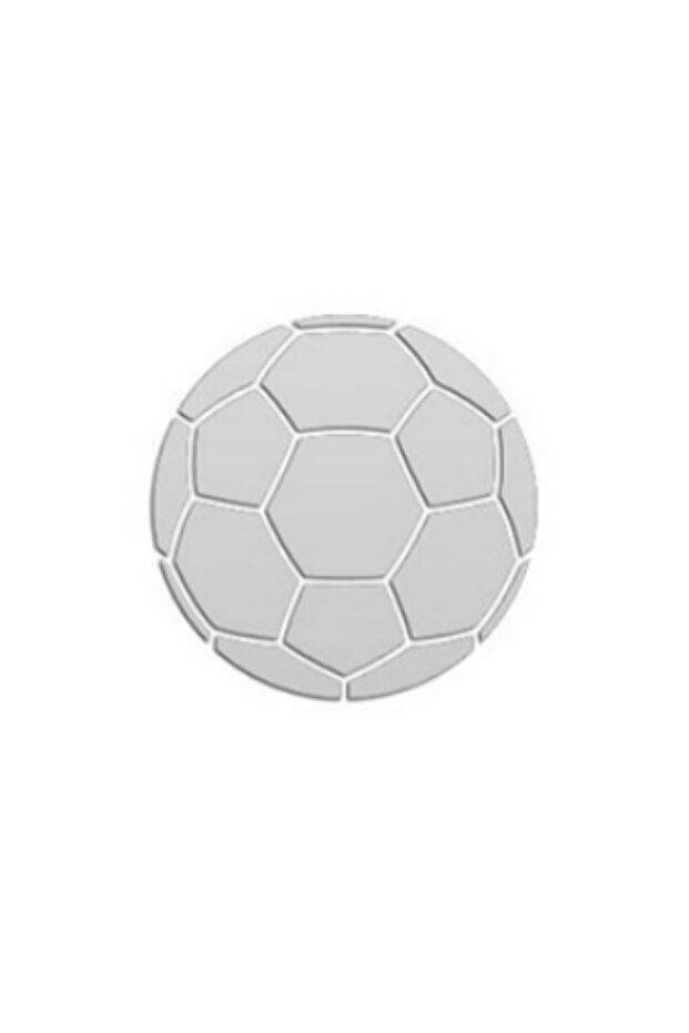 20cm silver 1pc Football Mirror Wall Sticker, 3D Self-Adhesive Acrylic Decal for Living Room, Bedroo