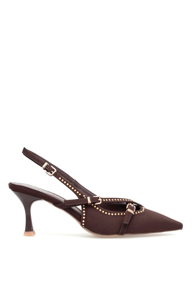 Elit Pm492 K2601 Women's Classic Heeled Shoes Brown