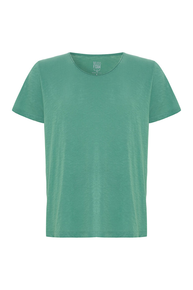 Men's Green Crew Neck Short Sleeve T-Shirt