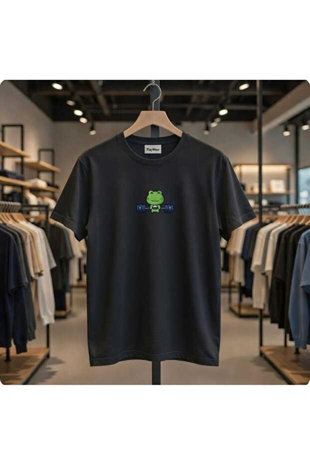 Unisex Comfortable Fit Small but Mighty Halderci Frog Printed T-Shirt