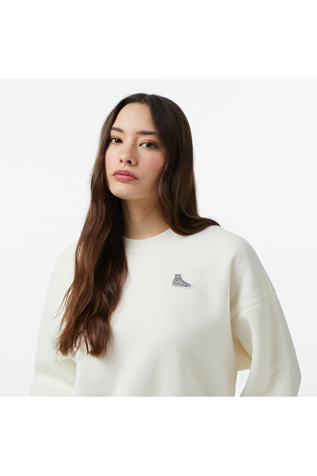 Kadın Krem Sweatshirt - 4