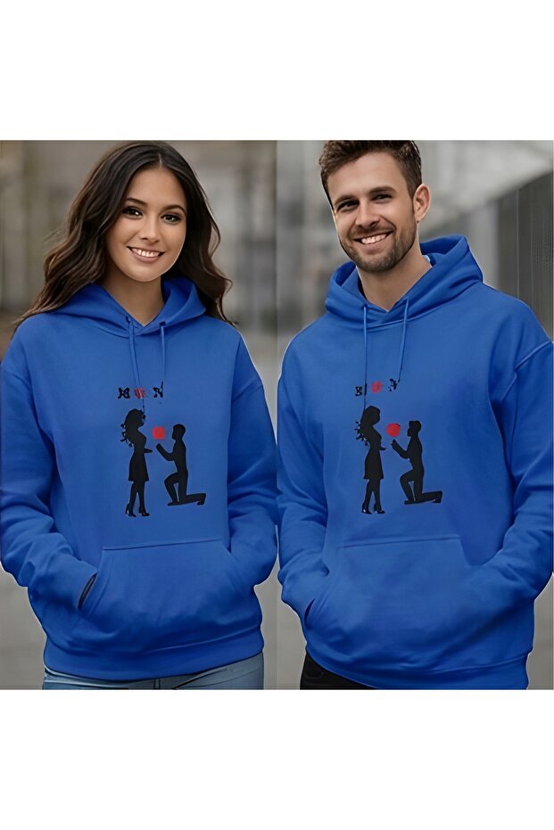 Dear Lover Combination Hooded Sweatshirt – Unisex Couple Hoodie, Romantic Design Single Piece