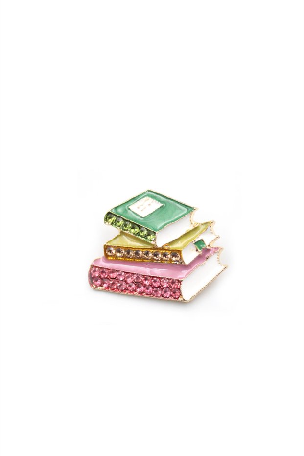 Book Brooch - Pink