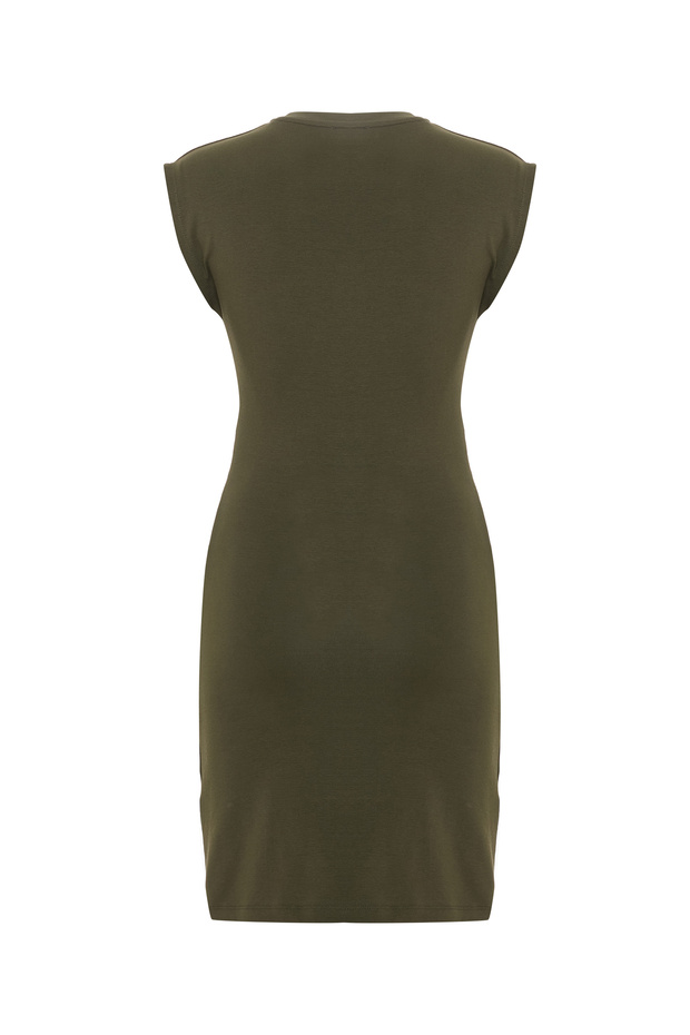 KOLSUZ DAR MİNİ ELBİSE - 2