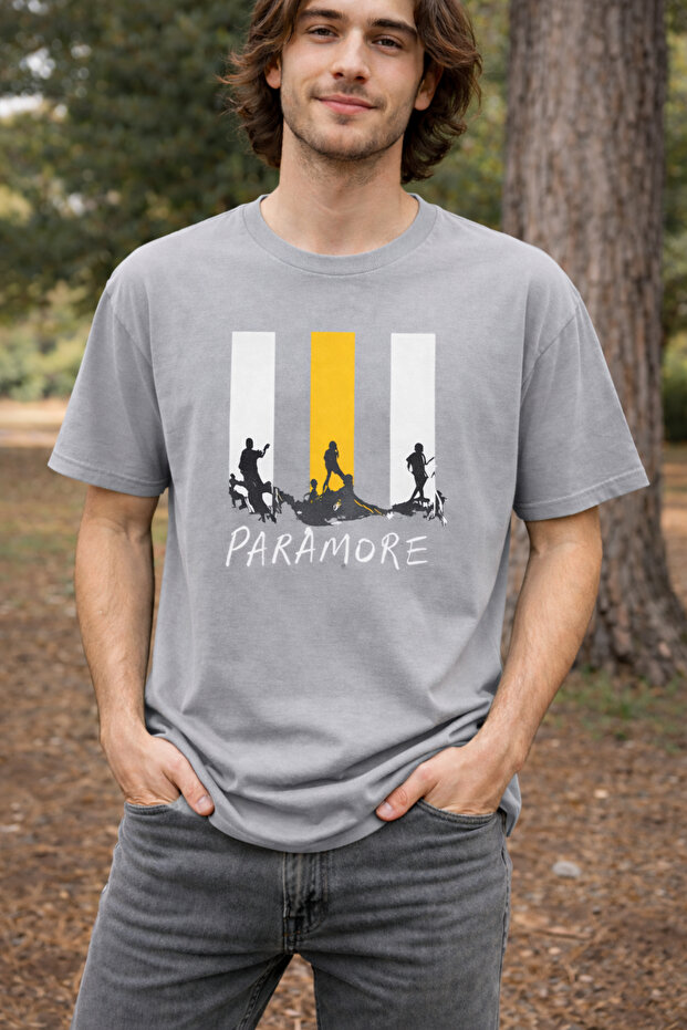 Paramore Printed Cotton Relaxed Fit Round Neck Unisex T-Shirt