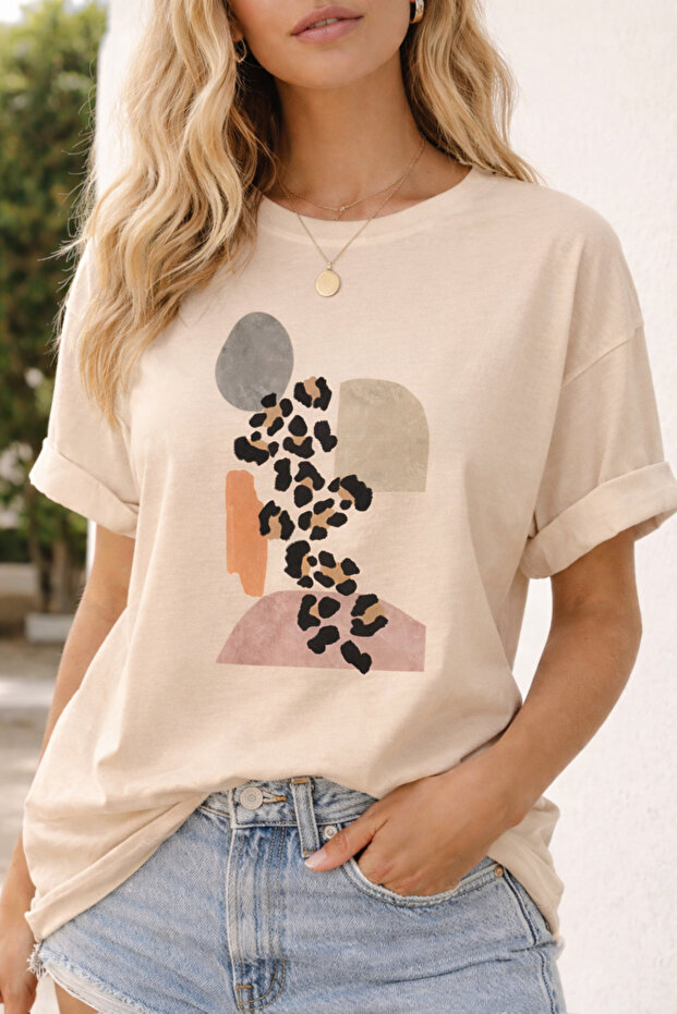 Dama Tasarım Chill Concept Cotton Relaxed Fit Round Neck Unisex T-Shirt