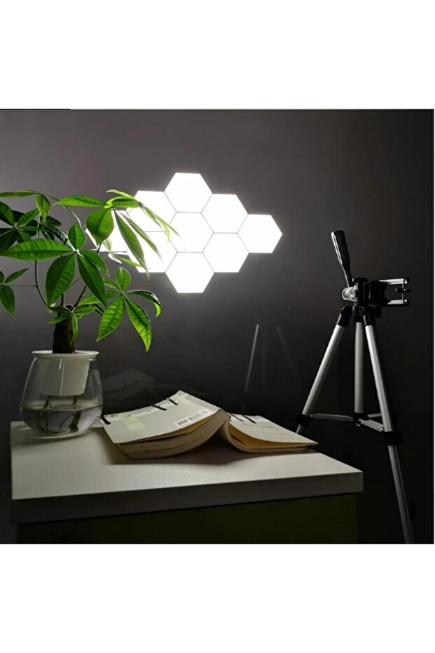 Modüler Altıgen LED Duvar Lambası Bluetooth Kontrollü - 3