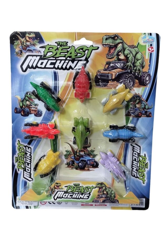 8-Piece Mini Dinosaur Cars 7cm