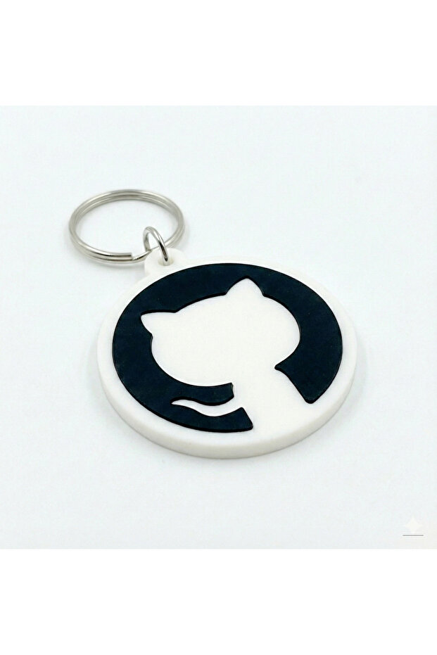 Github Logo Round Keychain - Gift for Software Developer, Developer, and Computer Engineer - 2