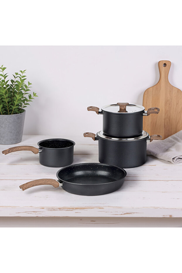 طقم أواني طهي غير لاصقة من شيف بلس مكون من 6 قطع - 1