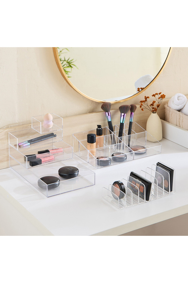 صينية تزيين كريستالية قابلة للتكديس - 31.2 × 19.1 × 4.8 سم - 5