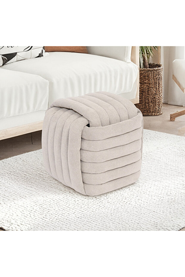 Lyon Fabric Ottoman - 1