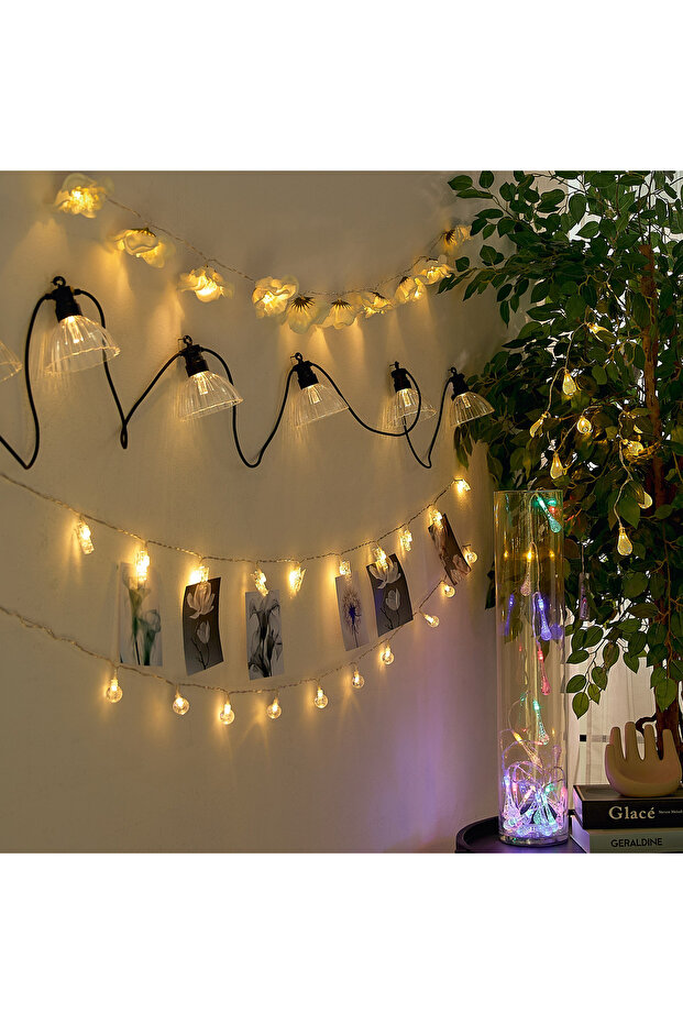 سلسلة مصابيح لونا 20 LED بيضاء دافئة - 5