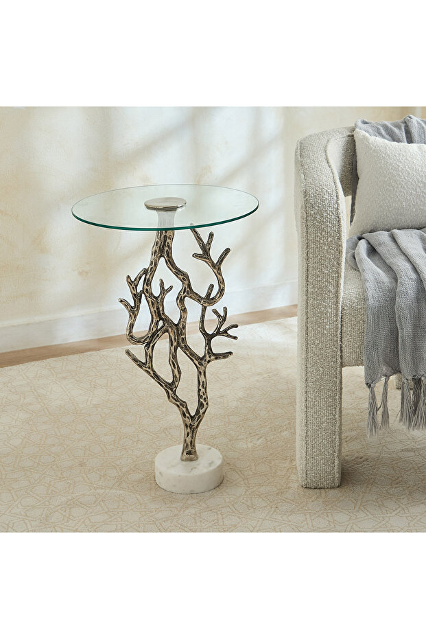 طاولة جانبية من زجاج بانيان - 2