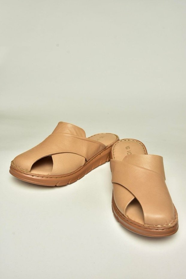Y555530103 Genuine Leather Comfort Orthopedic Sole Women's Slippers