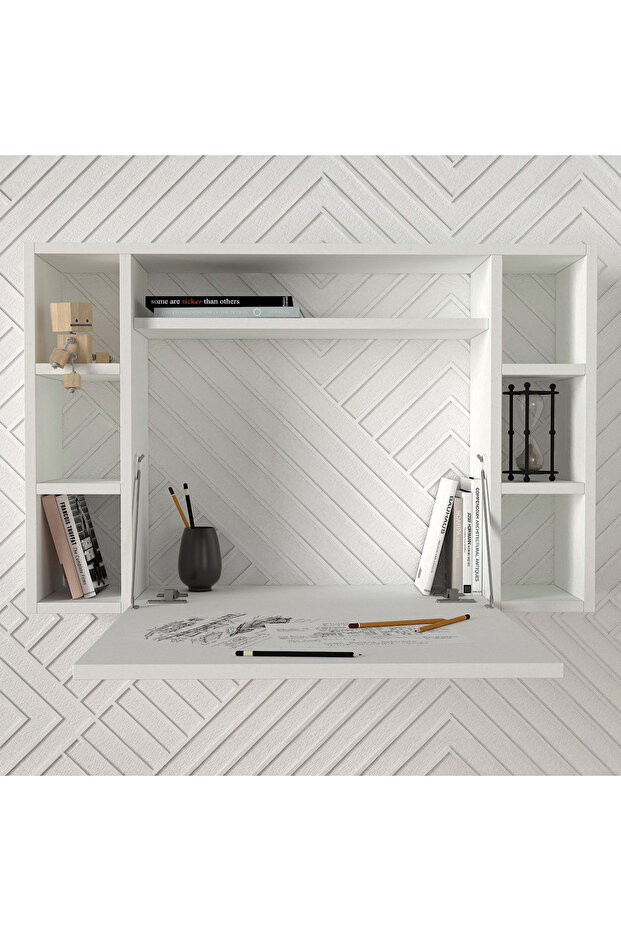 مكتب دراسة مثبت على الحائط من موديوليكس، رف كشك - 3