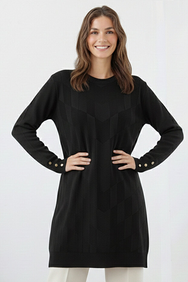 تونيك منقوش N3293 أسود - 2