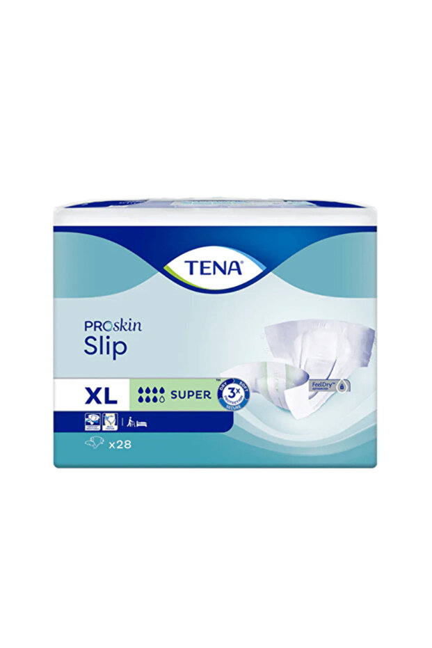 حفائض تينا سليب سوبر (TENA Slip Super) - مقاس (XL) كبير جداً - امتصاص فائق وحماية ليلية.