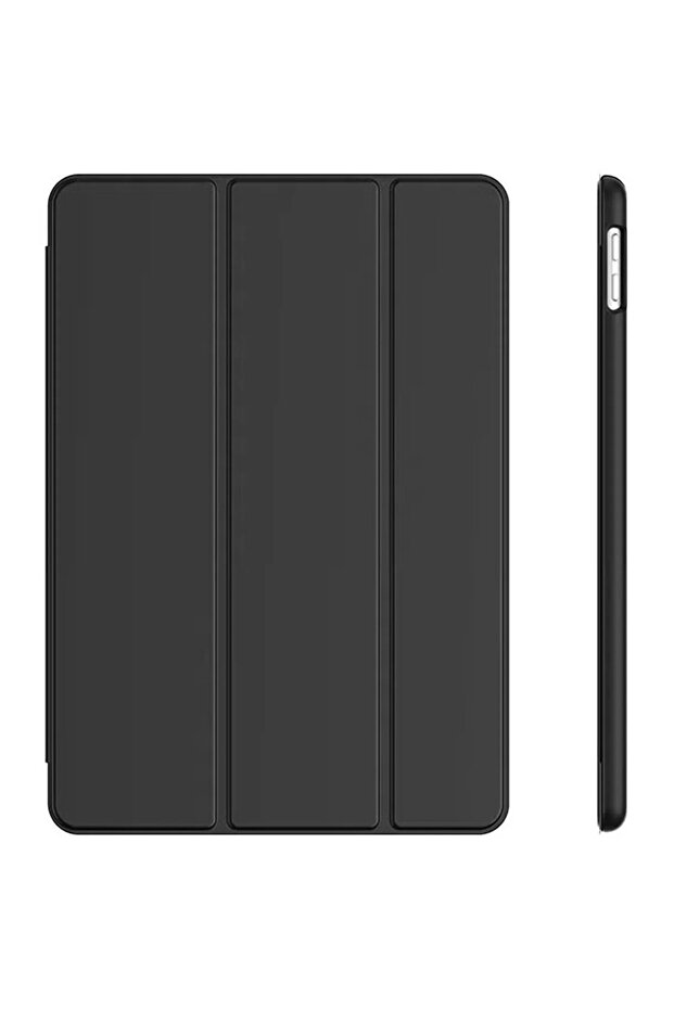 جراب حماية ذكي لجهاز iPad 10.2، لون أسود فاخر، مقاوم للصدمات