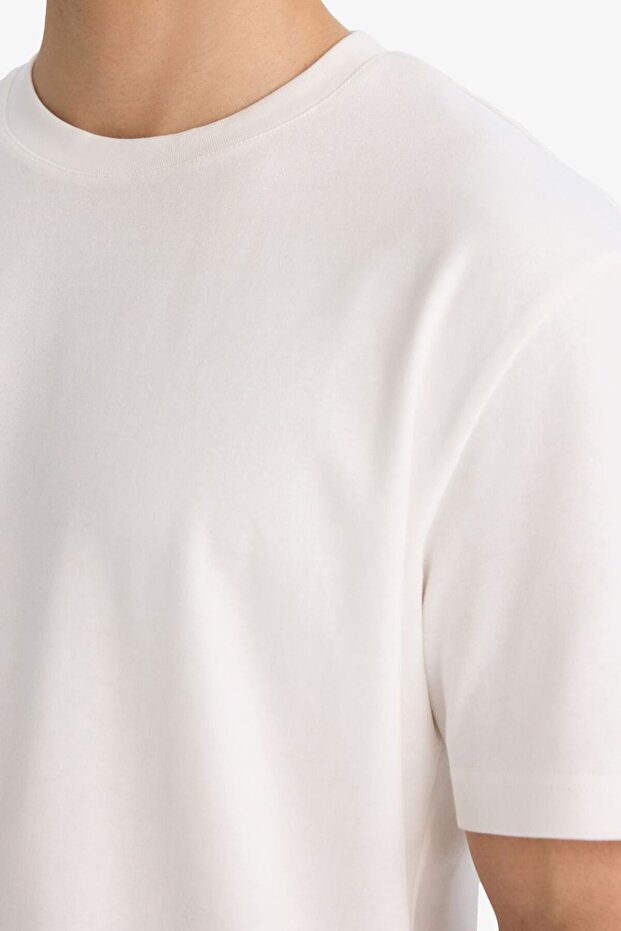 REGULAR FIT 100% Baumwolle Basic T-Shirt E7961AX26SP - 4