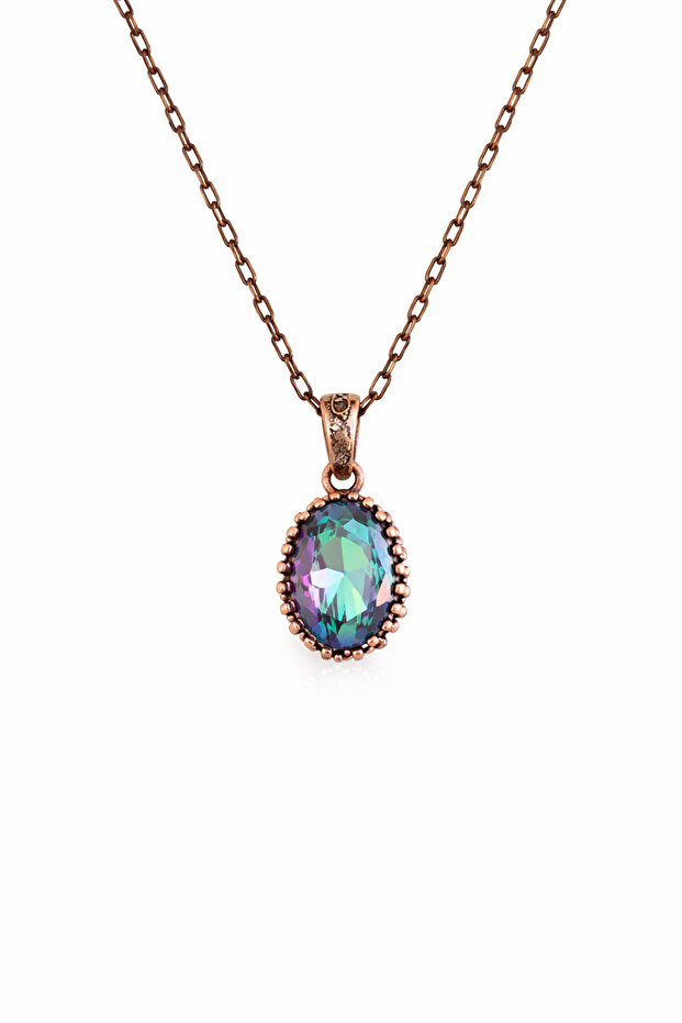 MİSTİK TOPAZ BAKIR KOLYE - 2