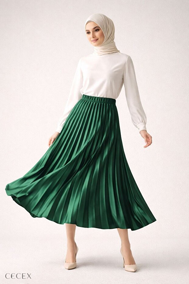 SATEN PİLELİ ETEK - 2