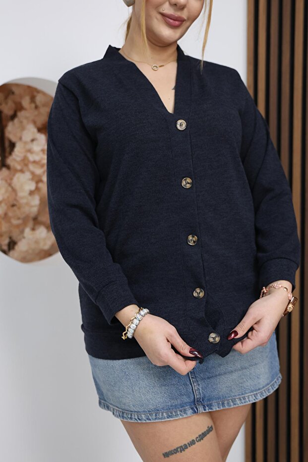 سترة أساسية ناعمة الملمس بمقاس كبير - 6