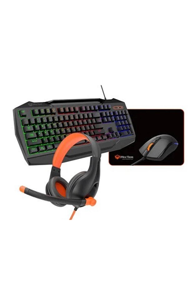 Meetion C490 4 in 1 Gaming Combo RGB Keyboard 3200DPI Mouse Backlit Headphone Microphone & Mouse Pad