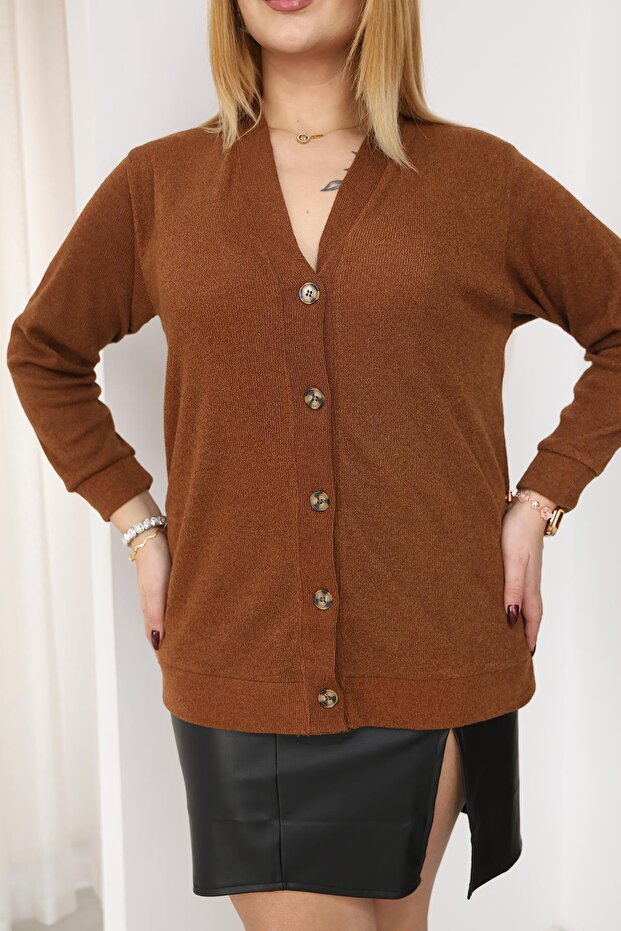 سترة أساسية ناعمة الملمس بمقاس كبير - 6