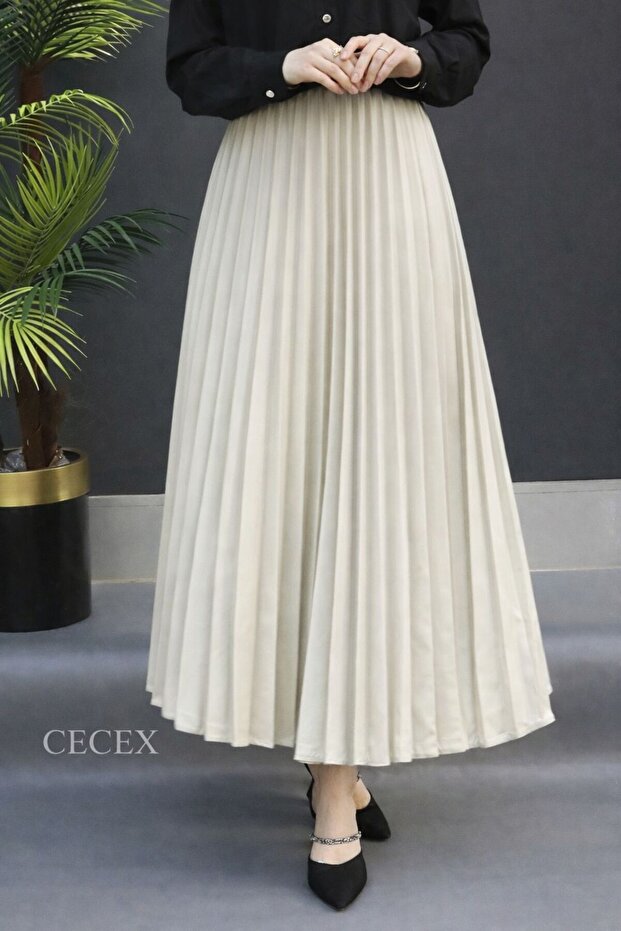 SATEN PİLELİ ETEK - 3