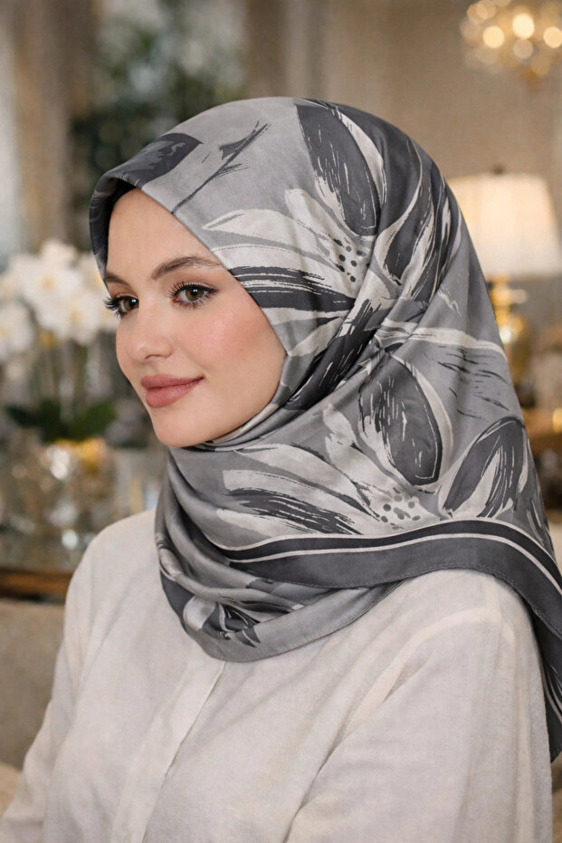 وشاح ناعم بنمط البرسيم المدخن