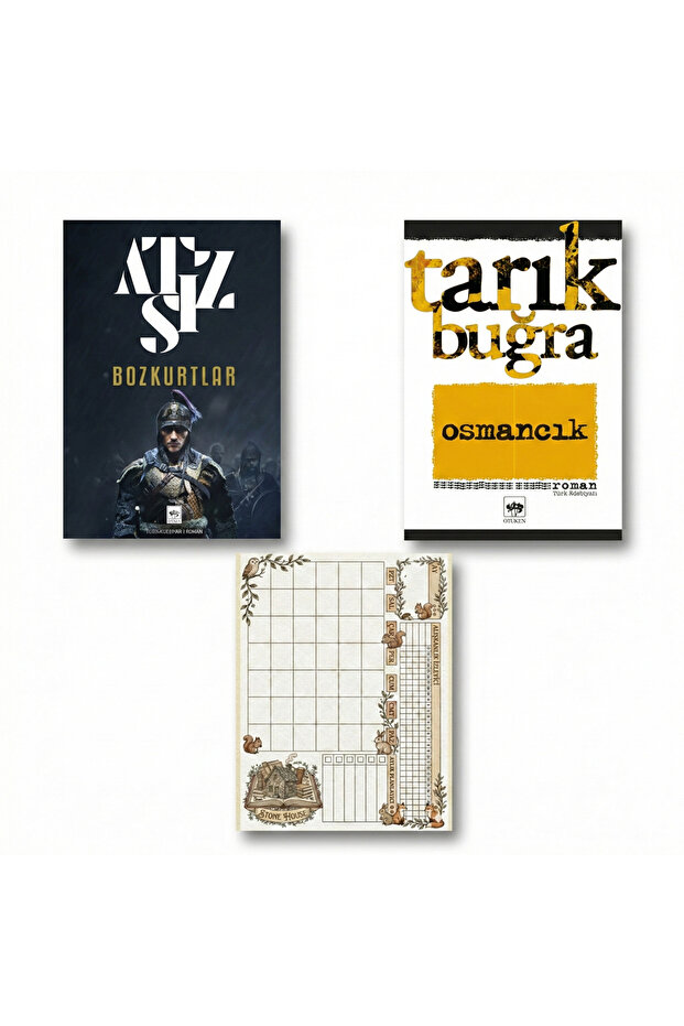 Osmancık Tarık Buğra - Bozkurtlar Hüseyin Nihal Atsız - Stone House Monthly Planner - Set of 3