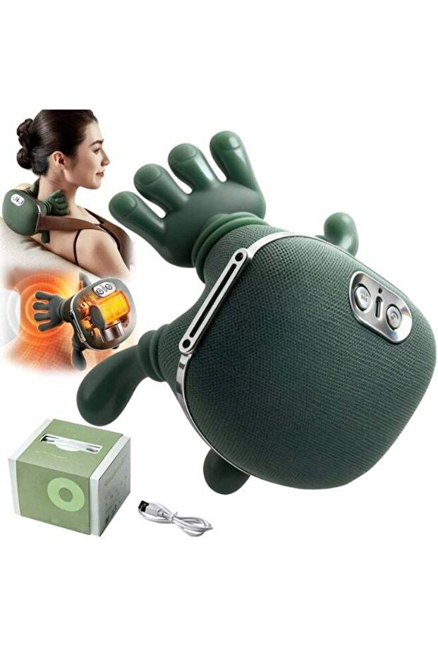 Hand Shoulder Neck Massager with Heat – Portable Deep Kneading Relaxation Device