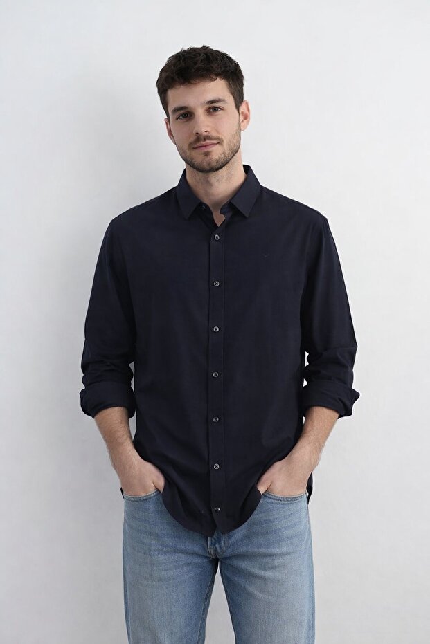 Men's Long Sleeve Shirt 24170 Black