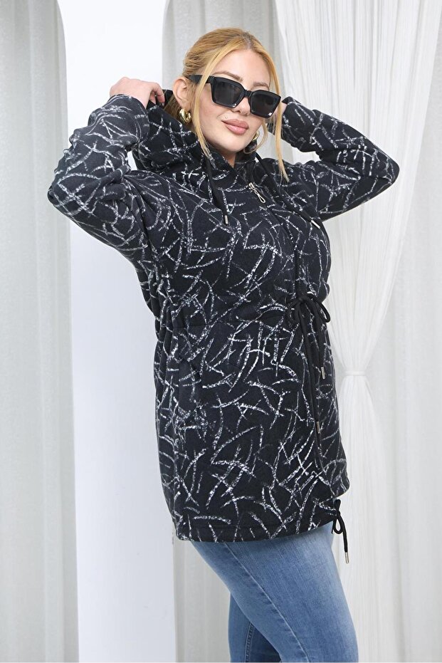 سترة صوف منقوشة مقاس كبير - 6